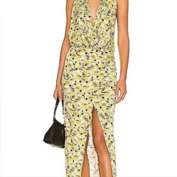 Free People Yellow Floral Backless Dress - Picture 3 of 3